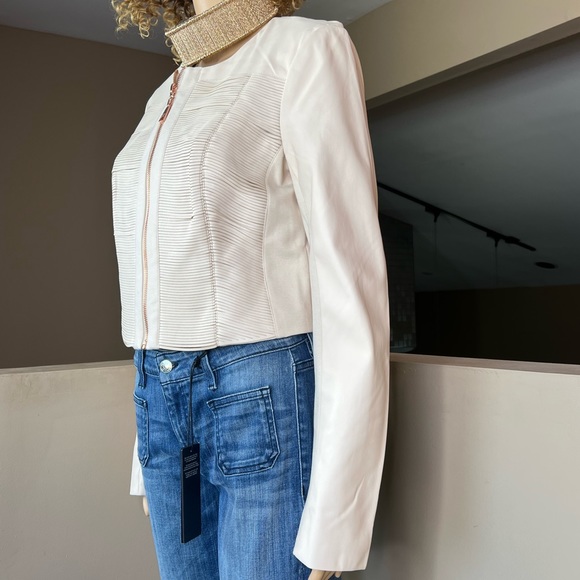 Guess Laser Cut out Leather Jacket - Picture 3 of 17